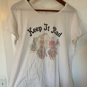 Women's Keep It Rad Graphic Tee - Cream